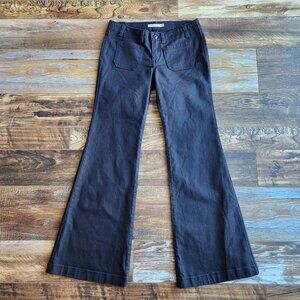 NEW Levi's Not For Resale Superlow Flare Jeans Zip Patch Pocket Black Women's 27